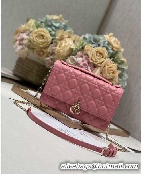 Most Popular Dior My Dior Top Handle Bag Latte Cannage Lambskin CD2831 Pink 2024