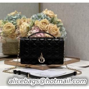 Buy Discount Dior My Dior Top Handle Bag Latte Cannage Lambskin CD2831 Black 2024