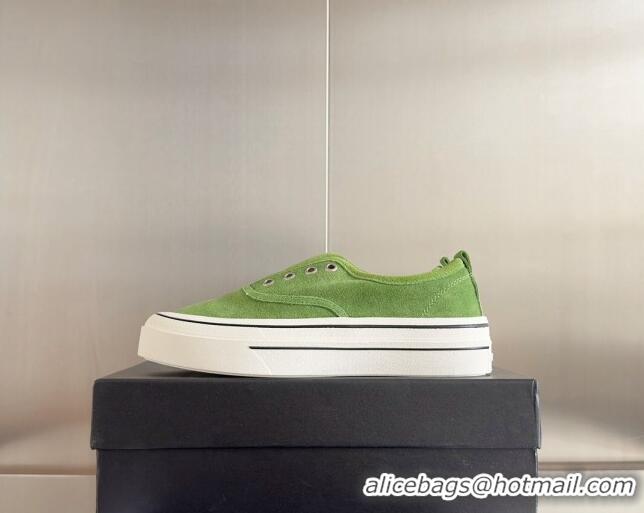 Purchase Chanel Suede Platform Sneakers Green 601109