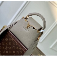 Trendy Design Louis Vuitton Capucines Flower Crown Mini Bag in Taurillon Leather M24567 Grey 2024