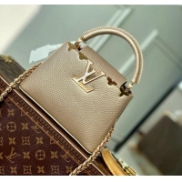 Promotional Louis Vuitton Capucines Flower Crown Mini Bag in Taurillon Leather M22436 Gold 2024