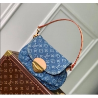 Good Taste Louis Vuitton Sunset Shoulder Bag in Navy Blue Monogram Denim M46829 2024 New LV Remix