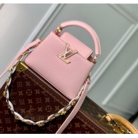 Buy Discount Louis Vuitton Capucines Mini Bag in Taurillon Leather M23363 Pink 2024