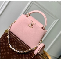 Stylish Louis Vuitton Capucines MM Bag in Taurillon Leather M23199 Pink 2024