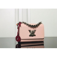 Famous Brand Louis Vuitton Twist MM Bag in Epi Leather M52504 Pink 2024