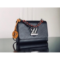 Most Popular Louis Vuitton Twist MM Bag in Epi Leather M52504 Black 2024