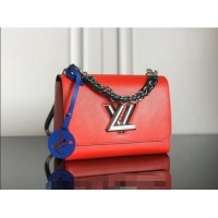 Big Discount Louis Vuitton Twist MM Bag in Epi Leather M52504 Red 2024