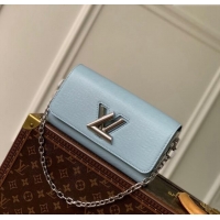 Top Grade Louis Vuitton Twist West Bag in Epi Leather M24566 Candy Blue 2024