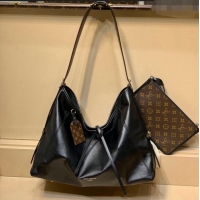 New Style Louis Vuitton CarryAll Dark MM bag in Black Lambskin M25143 Pre-Order Now 2024