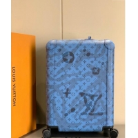 Top Quality Louis Vuitton Horizon 55 Luggage Travel Bag in Monogram Aquagarden Canvas with Waterdrop 4034 Abyss Blue 202