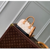 Top Grade Louis Vuitton Nano Alma Bag in Monogram Dune Canvas M46895 Cream White 2024