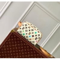 Top Quality Louis Vuitton Locker Dopp Kit Bag in Monogram Craggy Canvas M47069 Vanilla White 2024