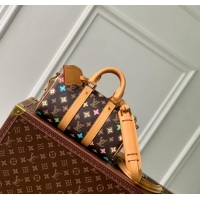 Good Product Louis Vuitton Keepall Bandoulière 25 Bag in Monogram Craggy Canvas M24849 Chocolate Brown 2024