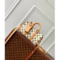 Top Grade Louis Vuitton Keepall Bandoulière 25 Bag in Monogram Craggy Canvas M24849 Vanilla White