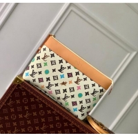 Luxurious Louis Vuitton Pochette Voyage Souple Pouch in Monogram Craggy Canvas M83568 Vanilla White 2024