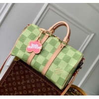 Grade Design Louis Vuitton Keepall Bandoulière 35 Travel Bag in Damier Golf Canvas N40671 Green 2024