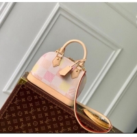 Pretty Style Louis Vuitton Alma BB Bag in Damier Giant Canvas N40516 Peach Pink 2024