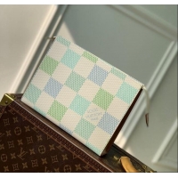 Best Price Louis Vuitton Pochette Accessoires Pouch in Damier Giant Canvas N47542 Pistachio Green 2024