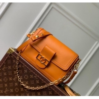 Famous Brand Louis Vuitton Dauphine Soft MM Shoulder bag in Calfskin M25048 Orange 2024