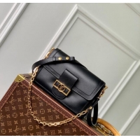 Well Crafted Louis Vuitton Dauphine Soft MM Shoulder bag in Calfskin M25209 Black 2024