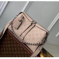 Famous Brand Louis Vuitton Hand It All PM Hobo Bag in Mahina calfskin M24255 Galet Grey 2024