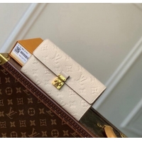 Cheapest Louis Vuitton Sarah Wallet in Monogram Empreinte Leather M83276 Cream White 2024