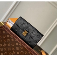 Inexpensive Louis Vuitton Sarah Wallet in Monogram Empreinte Leather M82638 Black 2024