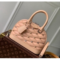 Pretty Style Louis Vuitton Alma BB Bag in Quilted Lambskin withStud M24153 Nude 2024