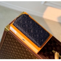 Famous Brand Louis Vuitton Zippy Wallet in Monogram Embossed Leather M61864 Black 2024