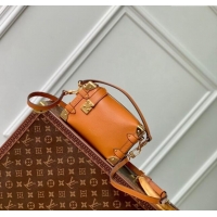 Most Popular Louis Vuitton Side Trunk PM Mini Bag in Grained Leather Orange M23818 2024