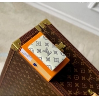 Famous Brand Louis Vuitton Pocket Organizer Wallet in Monogram Shadow Calfskin M83377 White 2024