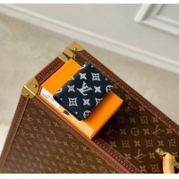 Top Grade Louis Vuitton Pocket Organizer Wallet in Monogram Shadow Calfskin M83377 Ink Blue 2024