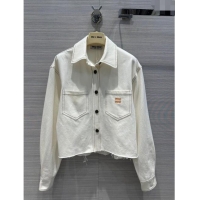 Inexpensive Miu Miu Denim Shirt M053112 White 2024