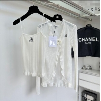 High Quality Chanel Knit Vest and Cardigan CH6504 White 2024