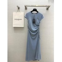 Fashion Wholesale Saint Laurent Long Dress S053130 Blue 2024