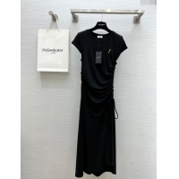 Best Price Saint Laurent Long Dress S053131 Black 2024