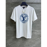 Luxury Classic Louis Vuitton Cotton T-shirt LV6608 White 2024