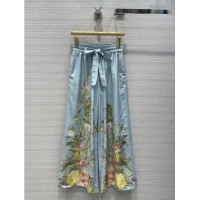 High Quality Zimmermann Silk Pants Z6617 Blue 2024