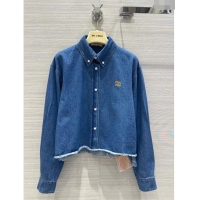 Market Sells Miu Miu Denim Shirt M6619 Blue 2024