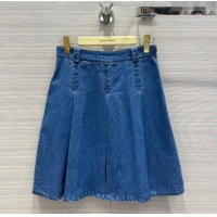 Market Sells Miu Miu Denim Skirt M6621 Blue 2024