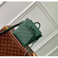 Top Quality Louis Vuitton Nano Steamer Mini Bag in Forest Green Taurillon Monogram Leather M83052 2024