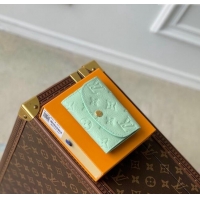 Famous Brand Louis Vuitton Rosalie Coin Purse Wallet in Monogram Empreinte Leather M82930 Matcha Green 2024