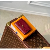 Good Quality Louis Vuitton Rosalie Coin Purse Wallet in Monogram Empreinte Leather M82927 Burgundy 2024