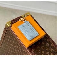 Inexpensive Louis Vuitton LV Charms Card Holder Monogram Empreinte Leather Olympe Blue M83585 2024