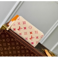 Affordable Price Louis Vuitton Zippy Wallet in Sunrise Aquarelle Monogram Empreinte Leather M83505 Cream White 2024