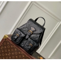 Shop Grade Louis Vuitton Backup Backpack bag in Monogram Empreinte Leather M47072 Black 2024