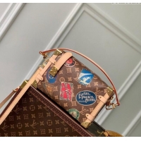 Top Grade Louis Vuitton Side Trunk MM bag in Monogram Canvas with Vintage Hotel Labels M47085 2024