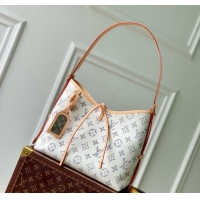 Famous Brand Louis Vuitton CarryAll PM Hobo bag in Multicolor Beige Monogram Jacquard Fabric M24707 2024