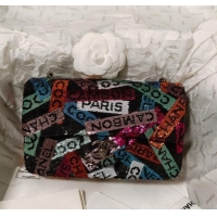 Super Quality Chanel Sequins Small Flap Bag with Logo Band AS4418 Multicolor 2024