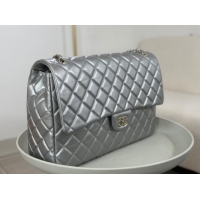 Discount Chanel XXL Airline Travel Flap Bag in Smooth Calfskin A4661 Silver/Light Gold 2024 Top